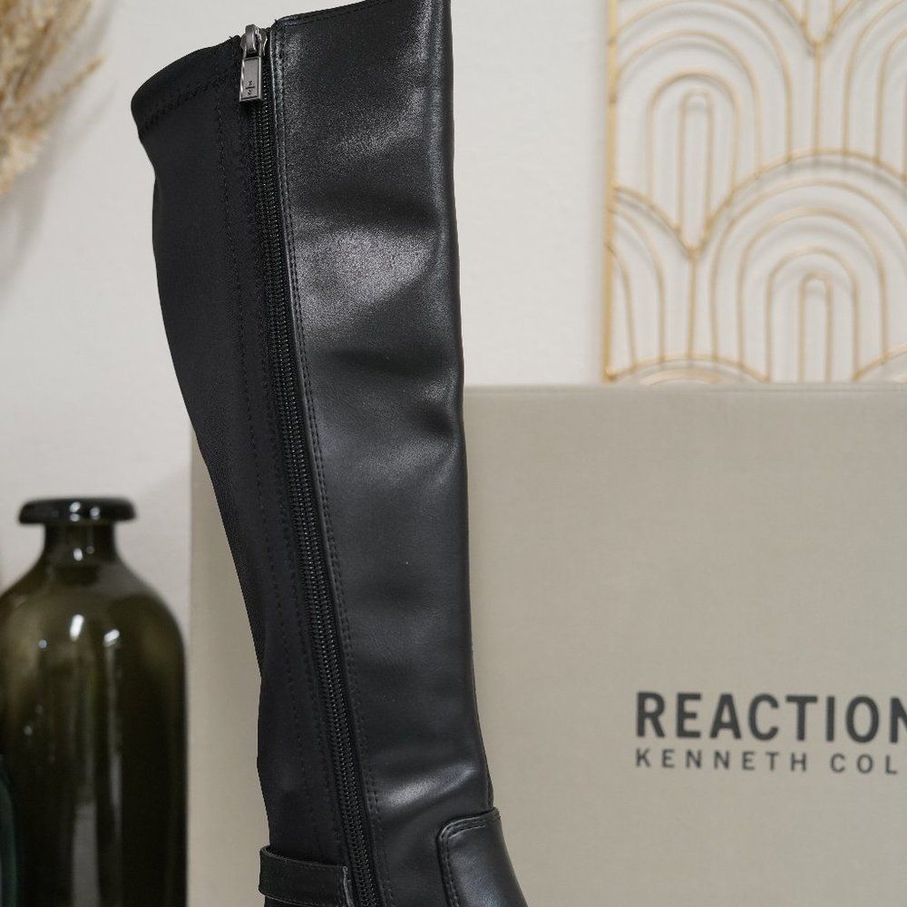 Kenneth Cole Reaction Womens Tip Dress Closed Toe Knee High Boots - Black 5.5M - Picture 7 of 9